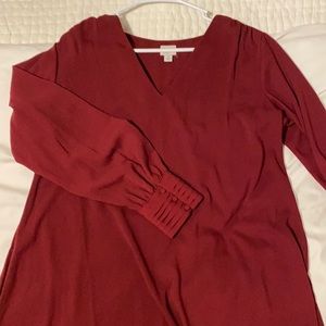 A new day size M garnet dress long sleeve